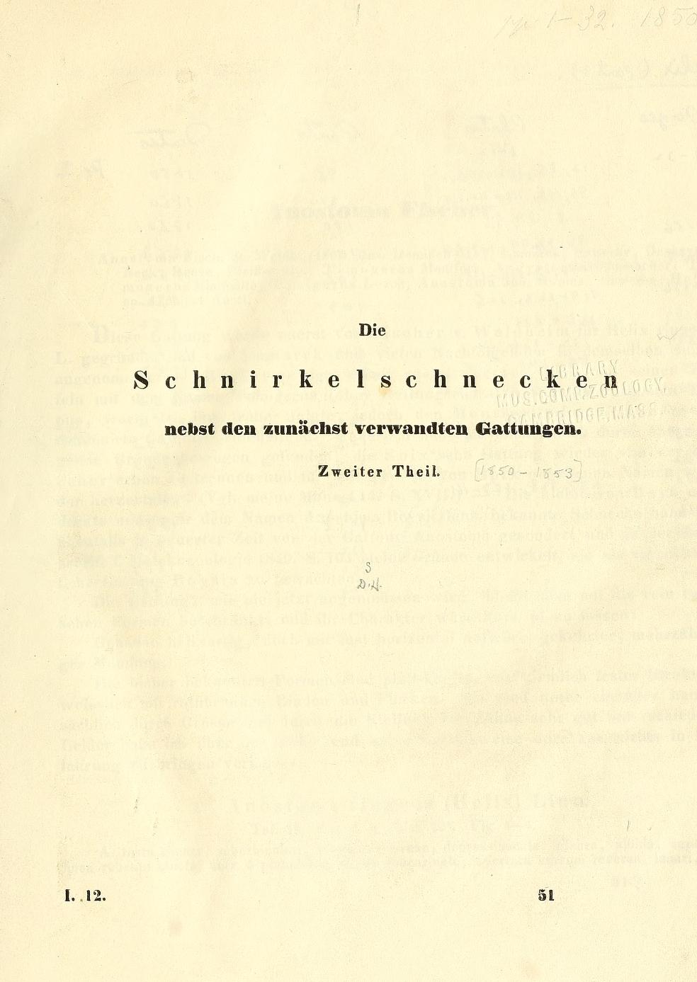 Media type: text; Pfeiffer 1853 Description: Systematisches Conchylien-Cabinet;